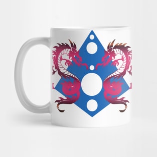 Blue Pyramid Dragons Mug